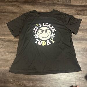 SHEIN Curve Black Tee